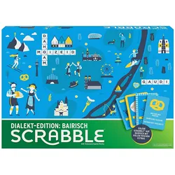 Mattel - Scrabble - Dialekt-Edition: Bairisch Bayrisch Brettspiel Wörterspiel Dialekte