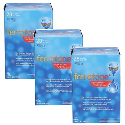 Ferrotone Natuerl Eisen 3er-Pack 3x28x20 ml Beutel