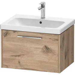 Duravit D-Code Waschtischunterschrank DC4666010550000 Griff Chrom, Eiche Marmor, Wandhängend, Auszug 1, 634x400x460 mm