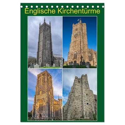 Englische Kirchentürme (Tischkalender 2026 DIN A5 hoch), CALVENDO Monatskalender