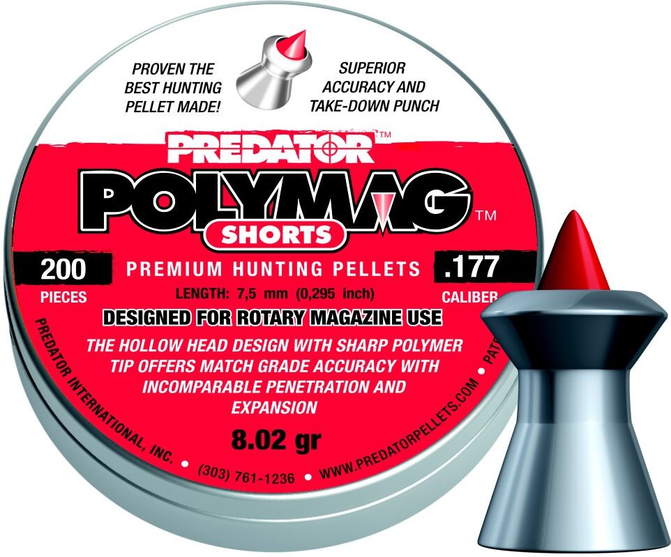 JSB Match Diabolo JSB Predator Polymag Shorts 4,50mm - 0,520g