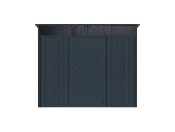 Vente-Unique Schrebergartenhaus - 224 cm x 267 cm - metall - anthrazitgrau Clafton, Anthrazit, Metall, Uni, 224x177x267 cm, Gartenzubehör, Geräteschuppen