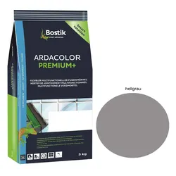 Bostik Ardacolor Premium Fuge plus Fliesen Naturstein Fugenmörtel 5Kg hellgrau