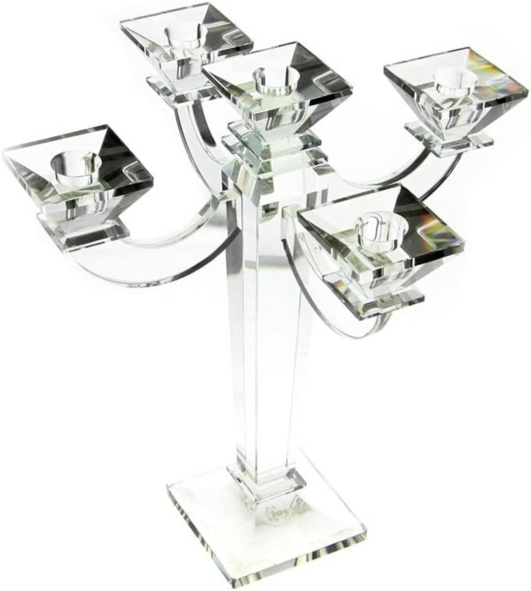 Crystal kandelaar met 5 vlammen, Hoogte: 29,5 cm