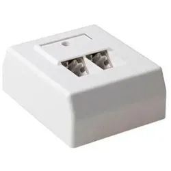 ACT Surface mounted box shielded 2 ports German Style CAT5E. Type: CAT5E Wall box c5e 2p shield german, Zubehör Netzwerk