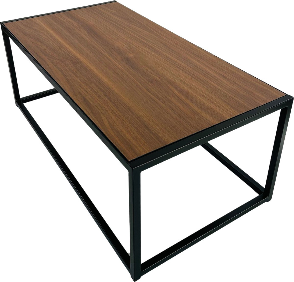 MYOP Interiors Salontafel MY Own Table 003D - Walnoot - Zwart - Metaal - B/D/H: 96 x 50 x 37 cm