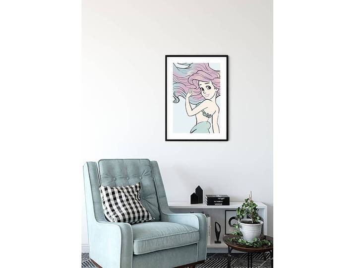 Wandbild Ariel Aquarell 50 x 70cm Multicolor