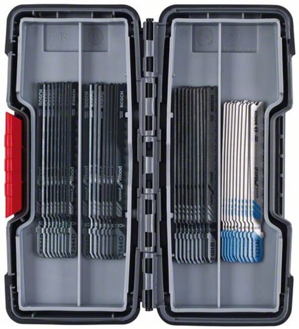 Assortiment de lames de scie sauteuse BOSCH toughbox 40 pièces, universelles WM (2607010904)