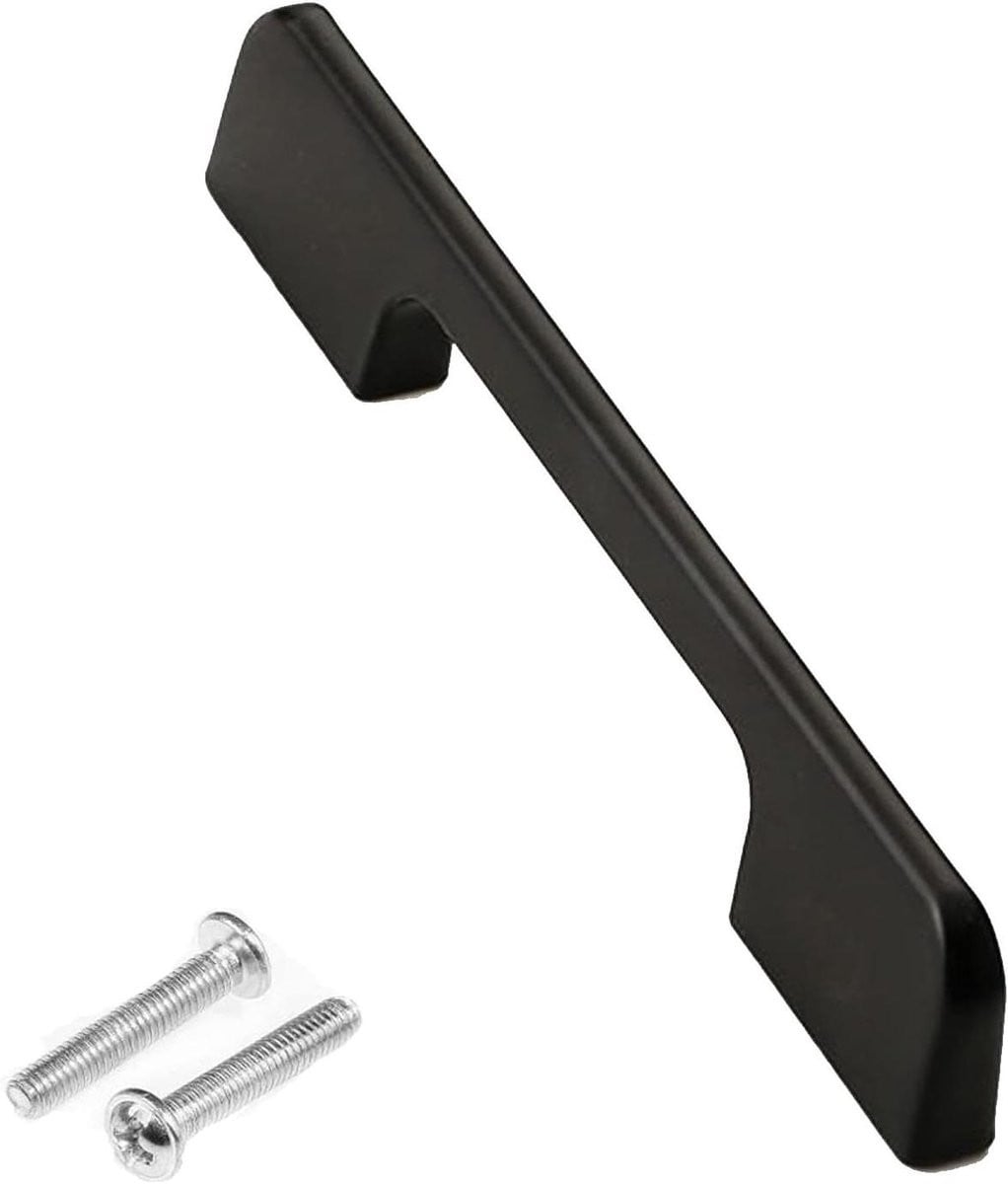 Moderne zwarte aluminium handgreep voor keuken en meubels, 1 stuk, Gat afstand: 224 mm