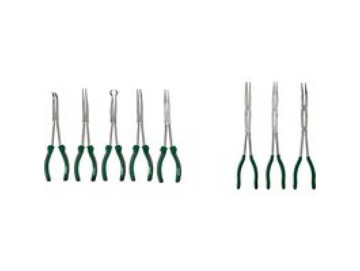PARKSIDE® Jeu de pinces à long bec, 5 pièces / Jeu de pinces, 3 pièces.