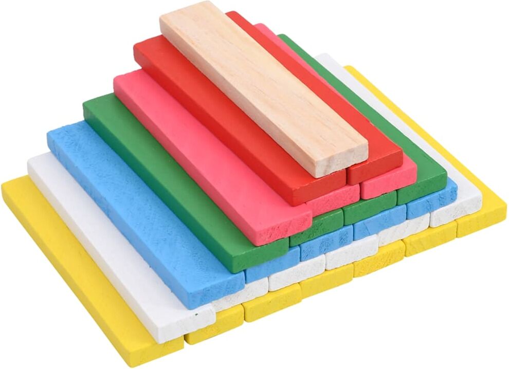 vidaXL Ensemble de blocs de construction en bois 150 pcs Pin peint