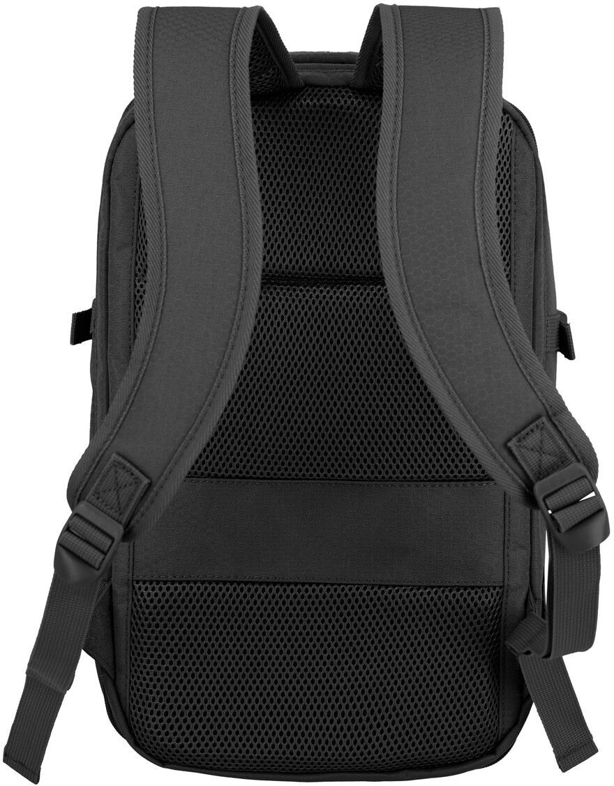 Laptoprucksack TRAVELITE "KICK OFF Reiserucksack", Gr. B/H/T: 25cm x 40cm x 20cm, schwarz, Polyester, unifarben, Basic, Rucksäcke Laptoprucksack, ideal als Kabinengepäck, für Arbeit, Freizeit und Reisen