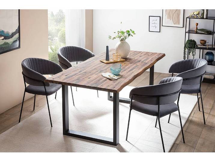 Armlehnenstuhl Masetto I 55 x 80 x 50cm Grau/Grau