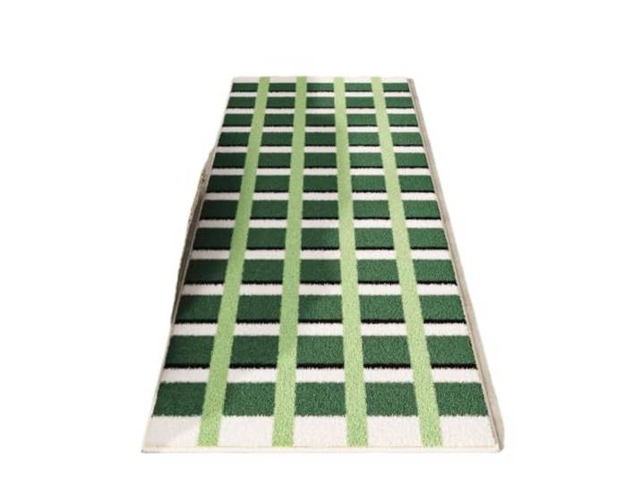 YXINAER gestreifter Teppich Gestreifte Teppich-Raumdekoration Schlafzimmer Nachttisch Teppich Wohnzimmer Sofa Kissen Winter Dekoration(Color 9,60x120cm 24x47inch)