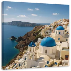 LEINWANDBILD Santorini Griechenland Landschaft 30x30cm