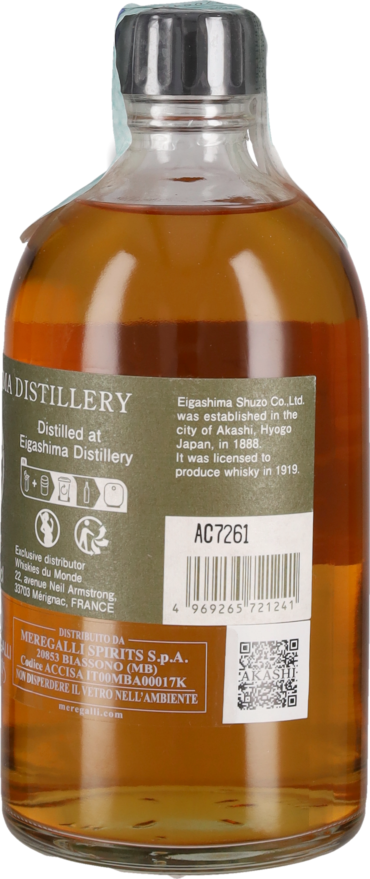 White Oak Distillery Whisky Single Malt 'Akashi' 50cl