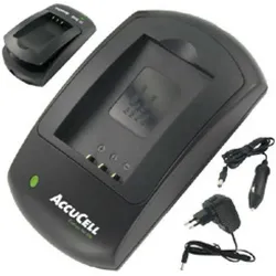 AccuCell Ladegerät Fuji NP-40, Finepix F402 (Kamera Akku Ladegerät), Kamera Stromversorgung, Schwarz