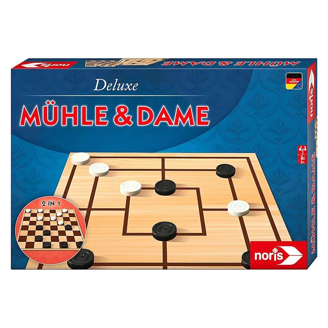 Noris Deluxe Mühle Dame (Deutsch, Englisch, Französisch, Italienisch, 2 Spieler) (606108012)