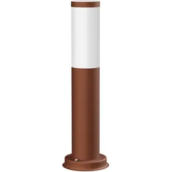 ledscom.de Pollerleuchte PORU für außen, IP44, 39cm, braun, inkl. E27 Lampe 471lm, extra-warmweiß