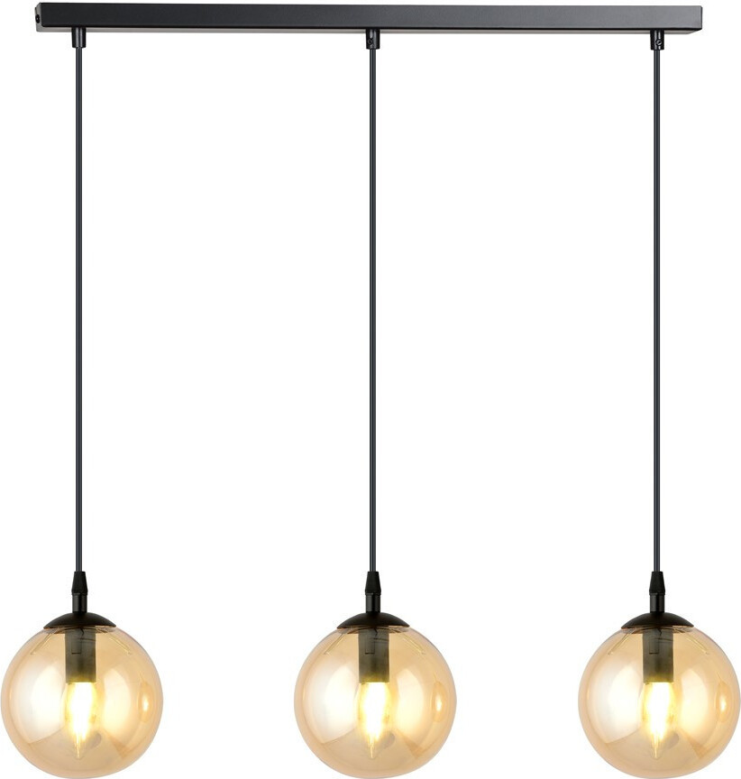 Emibig Lighting Hanglamp Cosmo 3 Black Miodowy 713/3 met 3x E14