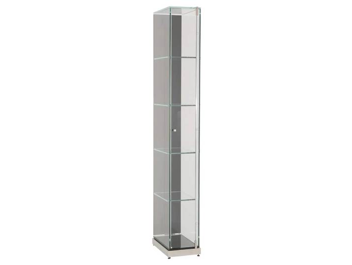 Vitrine Fahsai, Glas Optiwhite, Lack Schwarz, b 27 cm h