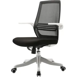 SIHOO Moderner ergonomischer Bürostuhl, Schreibtischstuhl, atmungsaktiv, Taillenstütze, anhebbare Armlehne ~ schwarz