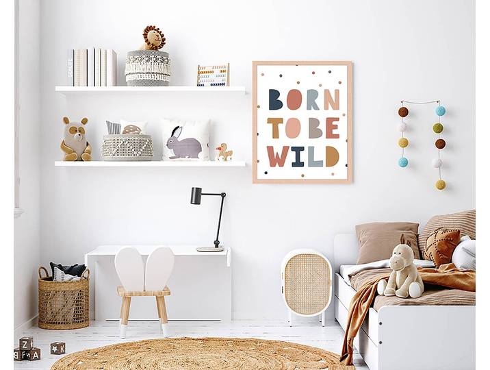 Tableau déco Born To Be Wild 43 x 53cm Multicolore
