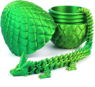 Smart Shopping Spot Full Articulated Dragon Model, Dragon Egg With Dragon, Movable Rotatable Desktop Ornament Toy For Kids yellow