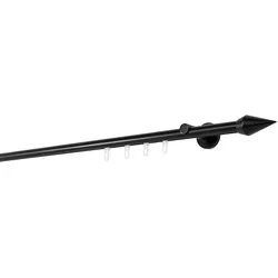 20mm,1-läufig,Profil,Wandträger 6,5cm,Endstück point Farbe: Schwarz, Größe: 140cm