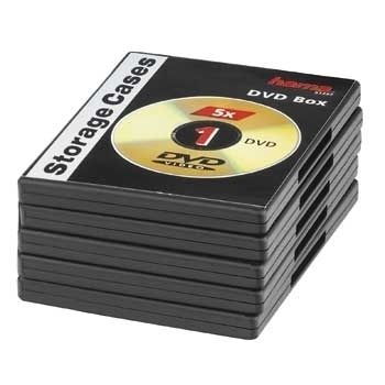 Hama DVD Jewel Cases, Pack of 5, black 00051297