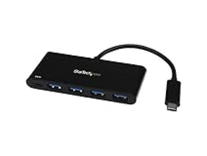 StarTech.com Hub USB-C à 4 ports avec Power Delivery - USB-C vers 4x USB-A - USB 3.0 - 5Gbps (HB30C4AFPD)