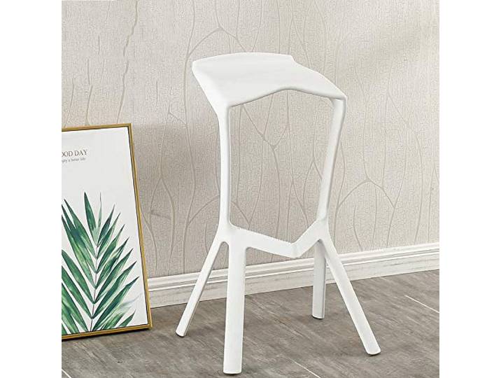 GDHY Barstuhl Bistrohocker Aus Kunststoff Tresenhocker Mit Rückenlehne Und Fußstütze Ergonomischer Moderne Barhocker Stapelbar Für Küchen, Theke