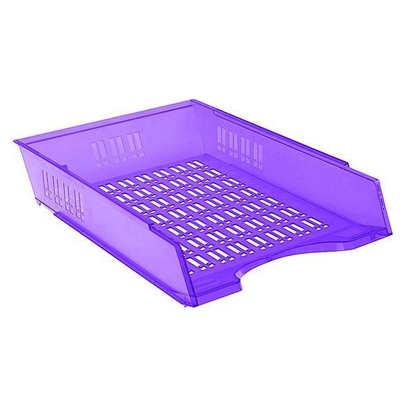 Donau Schreibtischschublade, 370x256x70mm, durchbrochen, transparent lila (47273466)