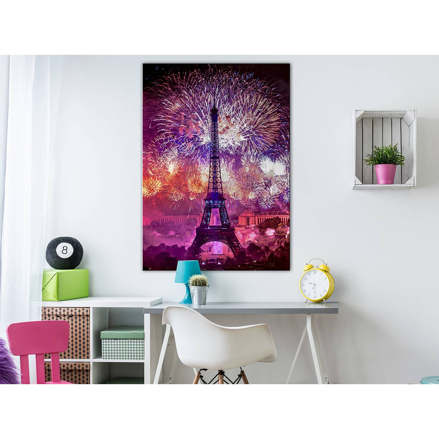 home24 Happy New Year! Canvas Wanddecoratie, Meerdere Kleuren, 40 x 60 cm