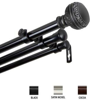 InStyleDesign Helena Triple Curtain Rod 13/16 inch dia.