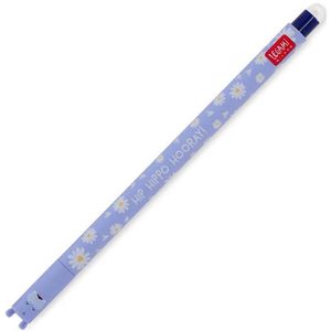 Legami Gelschreiber Hippo - Hip Hippo Hooray, radierbar, Strichbreite 0,7 mm, Schreibfarbe blau