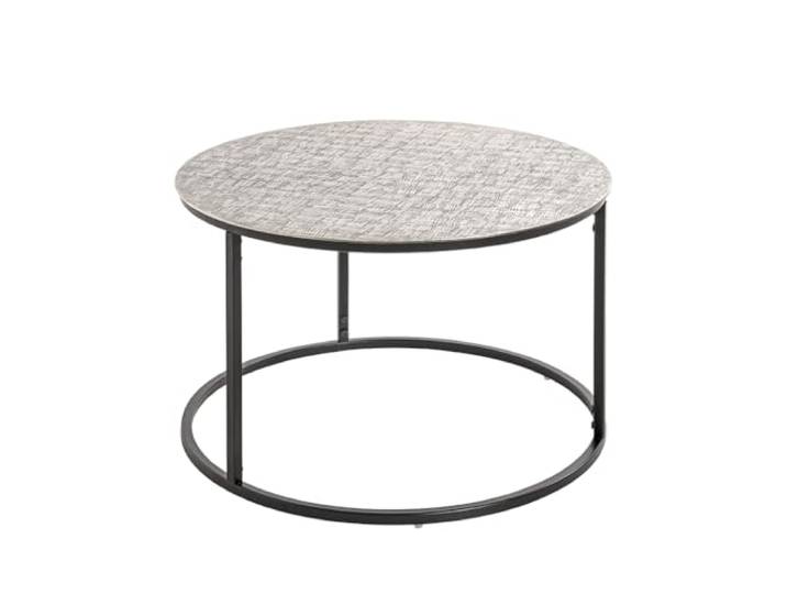 möbelando Beistelltisch >54509< in schwarz, Silber, Metall - 37x59cm (HxD)