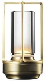 Uplifted Goods Aluminum Alloy Rechargeable Touch Table Lamp With Crystal Design gold