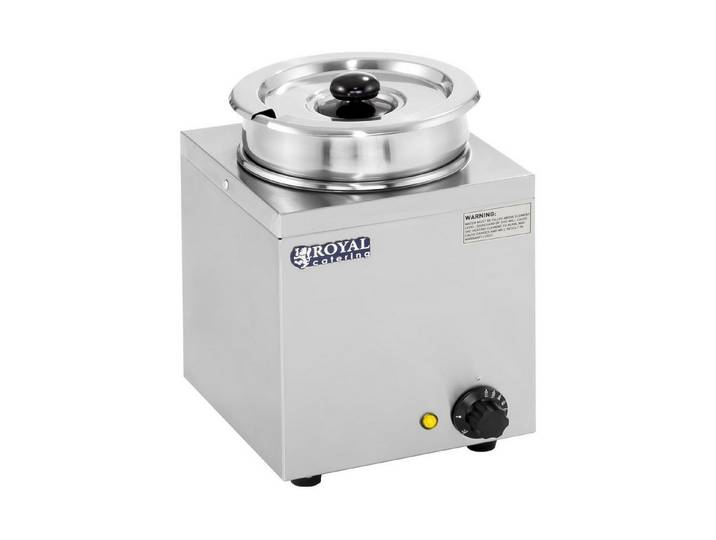 Royal Catering Speisenwärmer Bain Marie Rund Wasserbad Suppenstation 1 Behälter