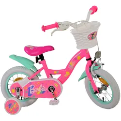TPFSports Barbie Kinderfahrrad - Mädchen - 12 Zoll - Rücktritt + Handbremse - Rosa