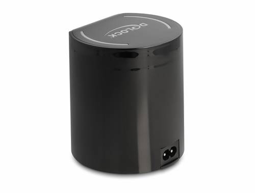 Delock 41441 USB Ladegerät 58W USB-C, USB-A Qi Wireless Charging Schwarz Steckdose Wireless Charger, Schnellladegerät