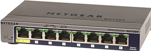 Netgear GS108Tv3 Managed L2 Gigabit Ethernet Netwerk Switch, 8 Poorten, Grijs