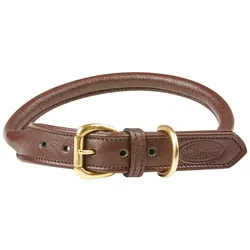 Weatherbeeta hundehalsband aus gerolltem leder (XXL, Hund), Halsband + Leine