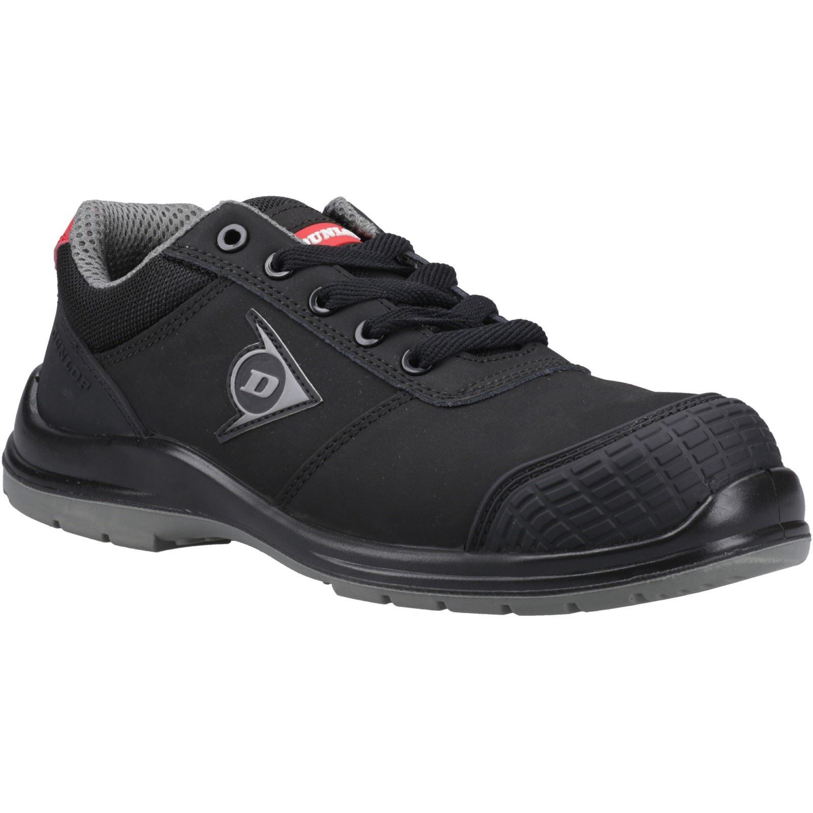 Dunlop First One Adv-Evo Lage Nubuck Veiligheidsschoenen voor Mannen Zwart/Rood