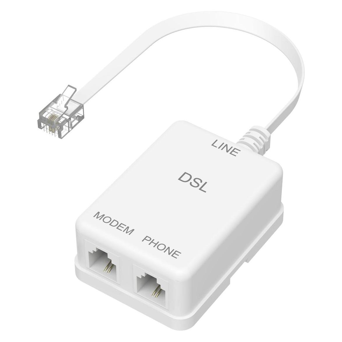 Hama ADSL-Filter 6p4c-Klinkenstecker / 2 6p4c-Klinkenbuchsen (7201161)