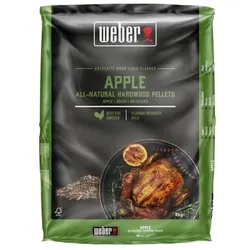 100 % natürliche Hartholzpellets aus Apfelholz Weber – 8 kg