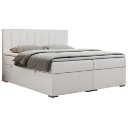 BOXBETT LOPE 180/200 - Weiß Kunstleder - H3