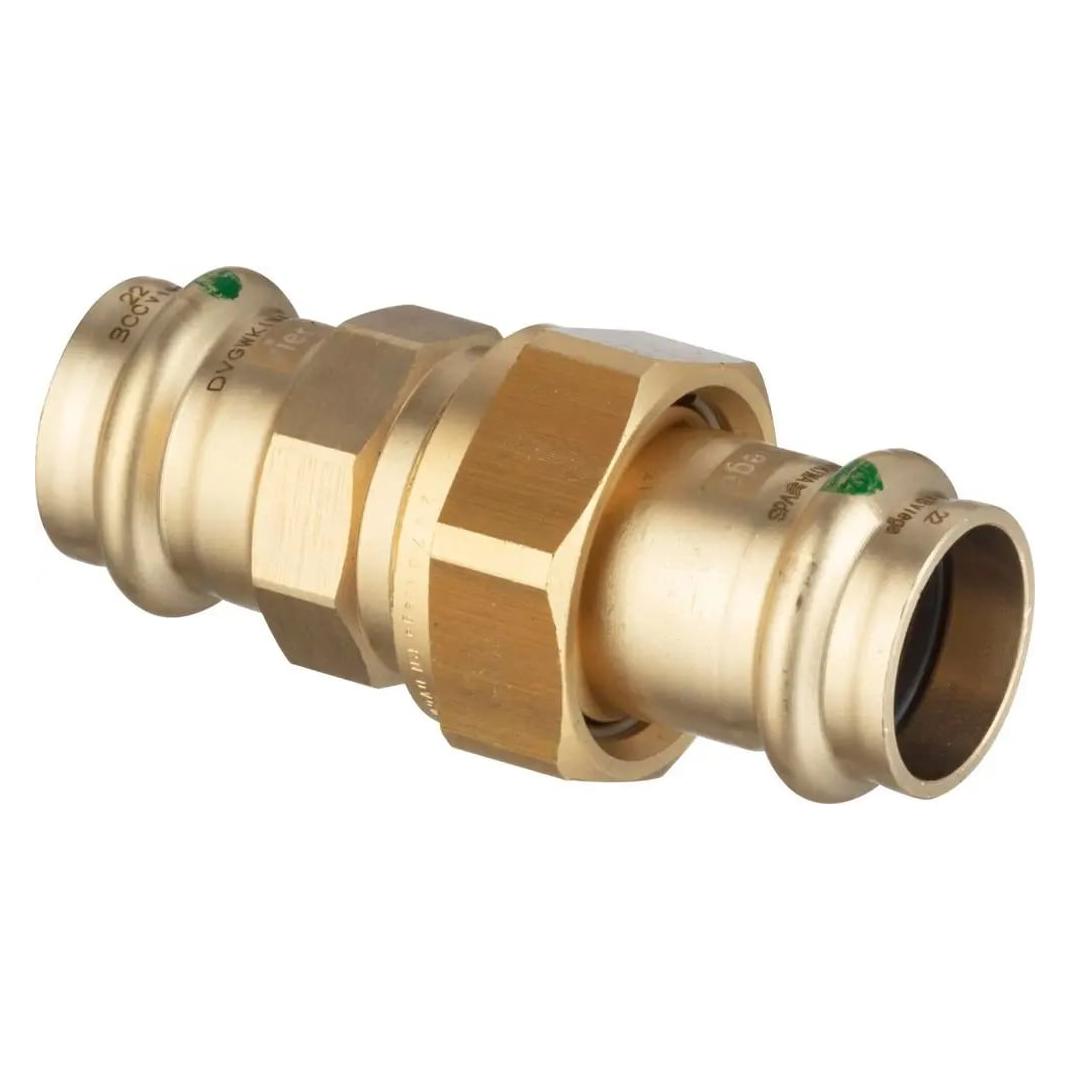 Viega GmbH & Co.KG Verschraubung Profi-/Sanpress Rotguss mit SC-Contur flachdichtend 54mm (Pressverbindung, Rohrverschraubung) (226329)