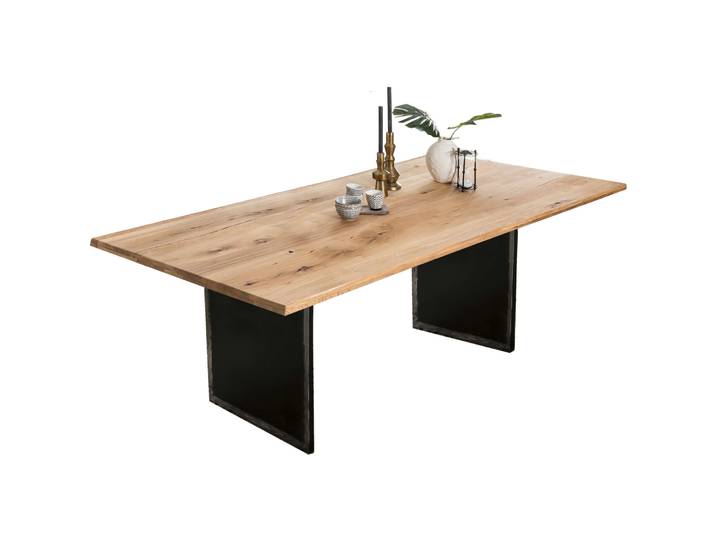 Esstisch Anter Wildeiche natur Massivholz B 180 T 100 cm