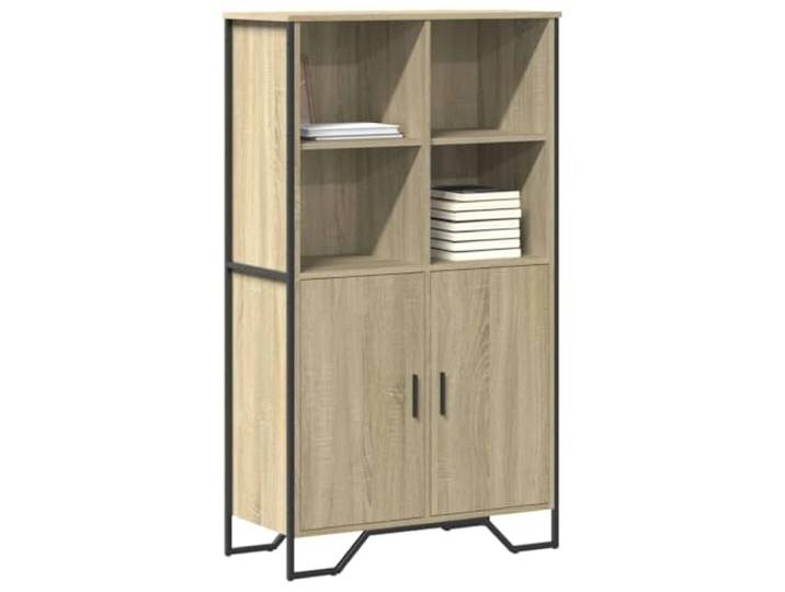 RJPLMFV Anrichte hoch, Sonoma-Eiche, 79,5 x 35,5 x 137,5 cm, Ingenieurholz Großer Stauraum, Griffe im Lieferumfang enthalten, Wandbefestigung im Lieferumfang enthalten, leicht zu reinigen